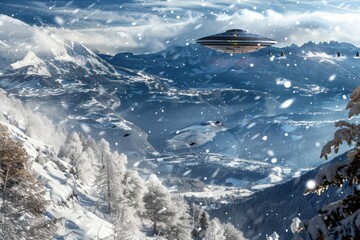 Obraz premium unidentified flying object in the sky