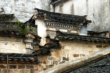 Fototapeta premium Hong Village, Huangshan City, Anhui Province, China, was founded in the Southern Song Dynasty (1131-1162). World Cultural Heritage, Chinese traditional village, famous tourist resort.