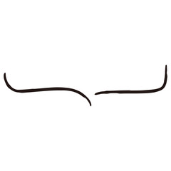 シンプルでおしゃれな手描きの吹き出し(横書き)