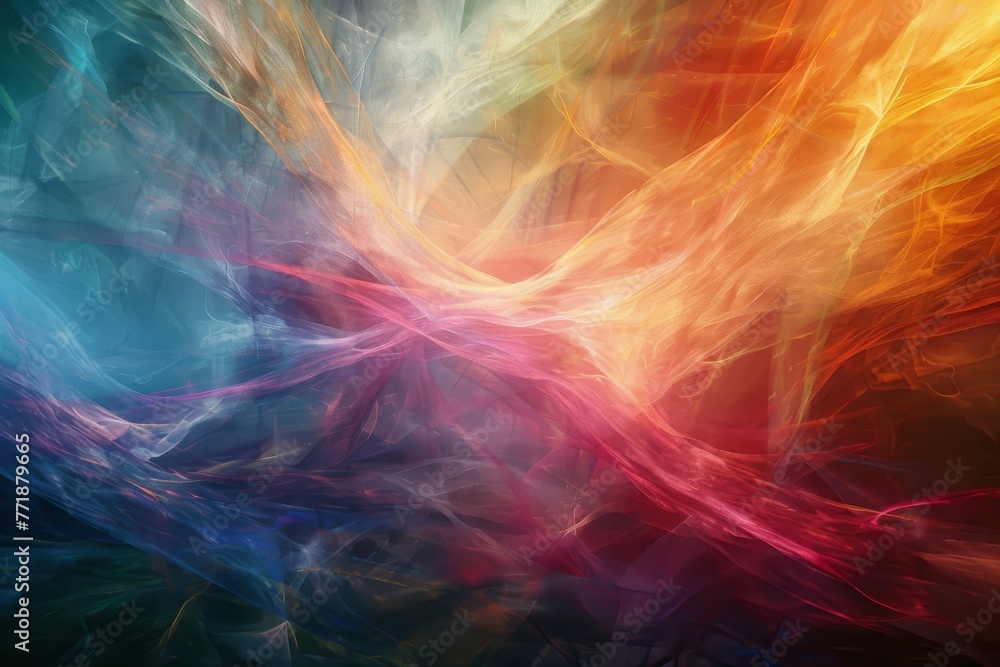 Poster a computergenerated image of a vibrant orange glowing wave resembling water in the sky on a black ba