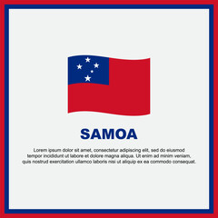 Samoa Flag Background Design Template. Samoa Independence Day Banner Social Media Post. Samoa Banner