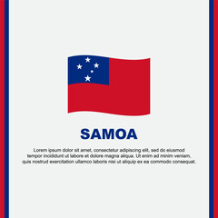 Samoa Flag Background Design Template. Samoa Independence Day Banner Social Media Post. Samoa Cartoon