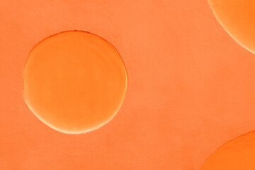 Orange Round Objects Design Detail Interior Decoration Wall Paint Moon Pattern Exterior Background Circle Decor Facade