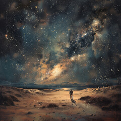 Obraz na płótnie Canvas stars and the Milky Way