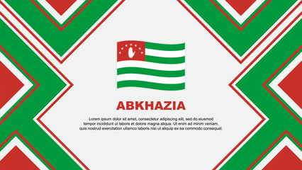 Obraz premium Abkhazia Flag Abstract Background Design Template. Abkhazia Independence Day Banner Wallpaper Vector Illustration. Abkhazia Vector
