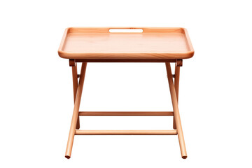Handy serving solution: isolated tray table. Isolated On Transparent Background OR PNG OR White Background.