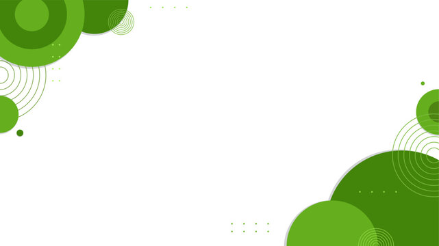 abstract green circle object vector template background