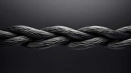 Wire rope. Connection Steel Link Strength Twisted Cable Abstract