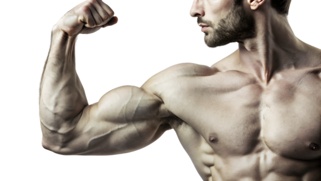 Muscular Portrait: Strong, with Powerful Arms