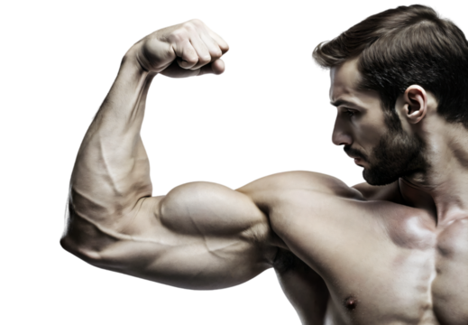 Muscular Portrait: Strong, with Powerful Arms