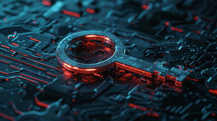 A sleek, dark portrayal of an encrypted digital key, symbolizing breakthroughs in cryptography