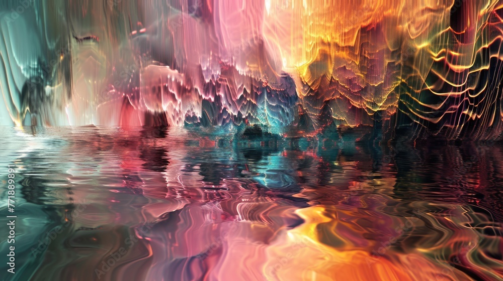 Aufkleber Abstract background with abstract smoke, Artistic abstract background featuring ethereal abstract smoke.