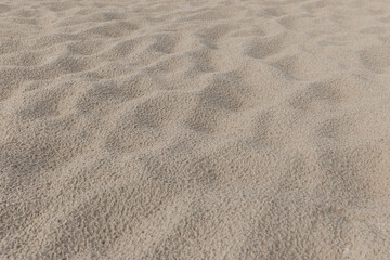 White beach sand abstract pattern nature after rain texture background