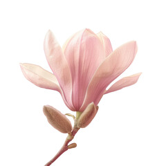 Close up of a pink flower against a transparent background