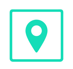 シンプルな緑色のマップマーク