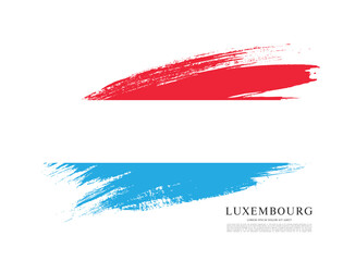 Flag of Luxembourg, vector illustration