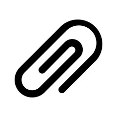 paper clip glyph icon