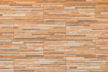 Tile brown large brick blocks masonry wall texture background abstract pattern