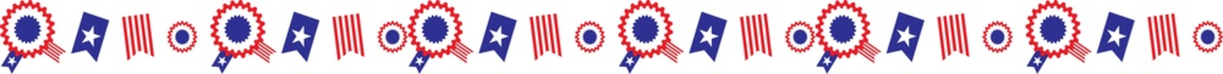 Fototapeta premium The USA flag border for celebration or holiday concept.