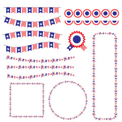 Fototapeta premium The USA flag border for celebration or holiday concept.