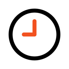 clock outline color icon