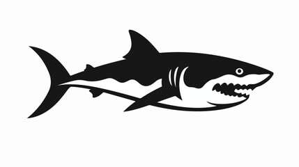 Shark icon or logo isolated sign symbol vector illu