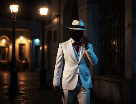 Ze Pilintra Umbanda Quimbanda Entity Trickster Malandro Walking in Rio de Janeiro