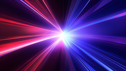 Abstract red and blue light background on black background, futuristic tech energy concept illustration