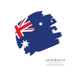 Obraz na płótnie Canvas Flag of Australia, brush stroke background