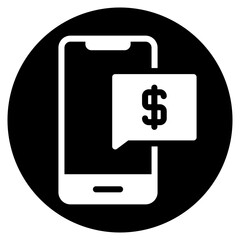 online payment glyph icon