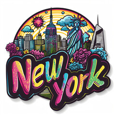 Sticker Include the text New York