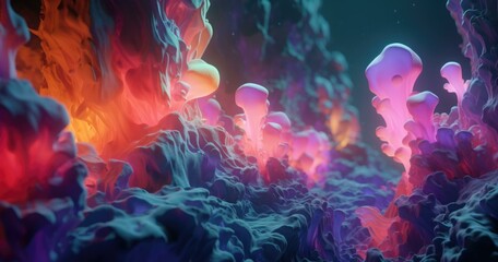 A colorful, abstract image of some type of liquid. Generative AI. - Powered by Adobe