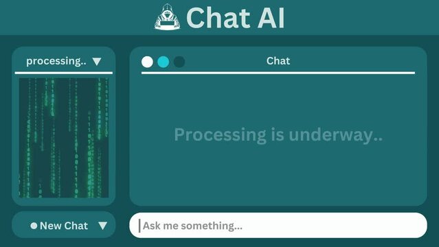 AI Assistant in Action: A Futuristic Chat Interface with Dynamic Elements, artificial intelligence system, advanced ai technology, chatting with a bot