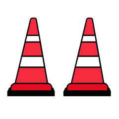 カラーコーン　イラスト