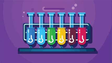 Test Tube Rack Glyph Icon - Science and Chemical 