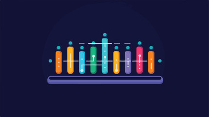 Test Tube Rack Glyph Icon - Science and Chemical 