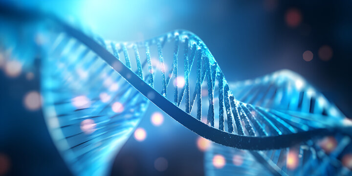 Dna helix on abstract background, Virus cells

