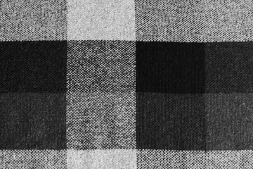 Plaid Black White Fabric Texture Tablecloth Texture Background Abstract Pattern Picnic Vintage...