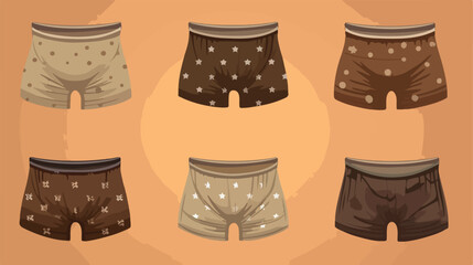 Underwear design over brown backgroundvector illust