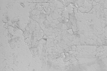 White light peeling cracked paint concrete wall cement texture background old plaster shabby