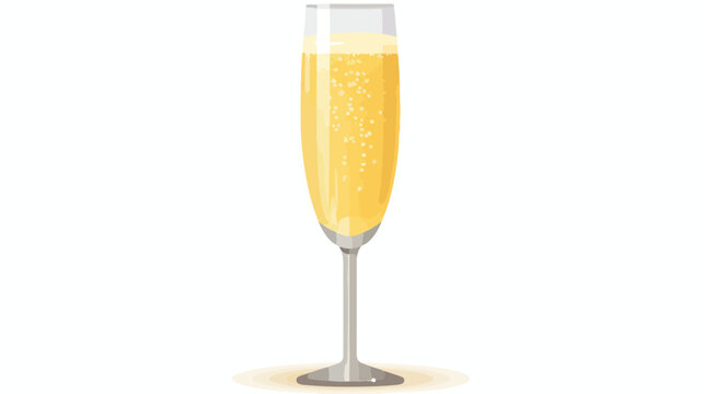 Vector champagne glass isolated on white background