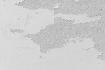 White peeling old paint cracked texture light concrete wall background cement bright plaster stucco...