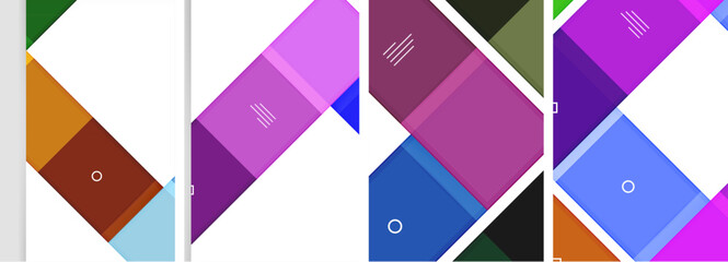 Set of colorful square posters business templates. Vector Illustration For Wallpaper, Banner, Background, Card, Book Illustration, landing page