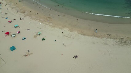 view of visitors at Shek O beach in Hong Kong , March 29 2024
