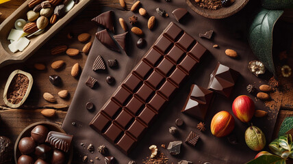 Beautiful arrangement of chocolates
