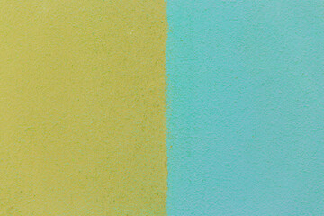 Wall Two Color Dirty Green and Blue Abstract Surface Design Blank Space Text Empty Background