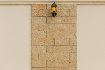 Street Wall Lantern Sample Shell Sand Brick Background Object Urban City