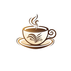 Obraz premium A logo of a white cup