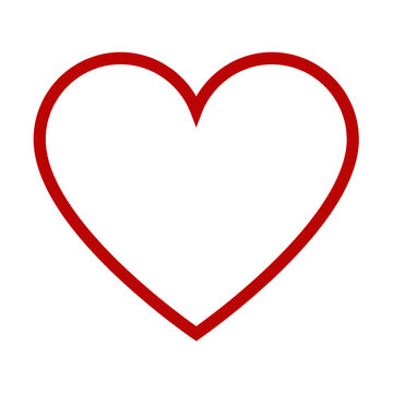 red heart isolated on white background, transparent png graphic, vector image illustration