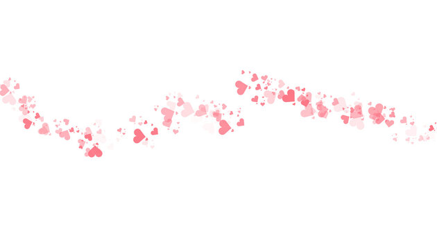flying pink heart confetti png
